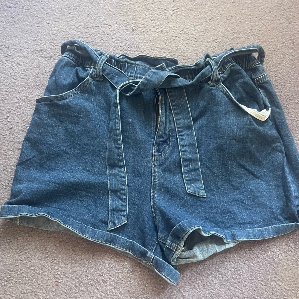 Time and Tru Blue Jean Shorts with Belt